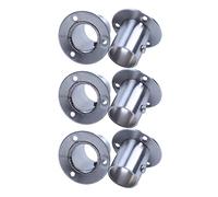 Niniang Armario 25mm Tubo de acero inoxidable Rail Rod End soporte 6pcs