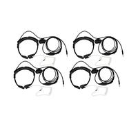 Niniang - Auriculares ajustables de micrófono de garganta (2 x 3,5 mm, auriculares de micrófono acústicos con dedo PTT