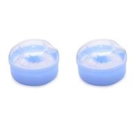 Niniang - Caja de polvo (2 unidades, con Puff de esponja suave, cosmética y cuerpo de contenedor (azul)