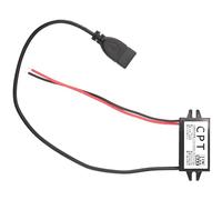 Niniang Convertidor de voltaje de coche DC 12 V a 5 V 3 A con conectores de adaptador USB simples para carga de teléfono audio de coche