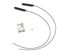 Niniang Dual WLAN 2,4 Gbps Wi-FI 6 AX200NGW 802.11 Ax / AC -MIMO 2X2 WiFi AX200 NGFF M.2 Bluetooth 5.0 - Tarjeta de red WLAN + antena