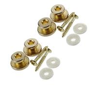 Niniang Golden Strap Button con tornillos para guitarra Mandolina de 4 piezas