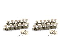 Niniang - Juego de 2 estacas de ajuste de guitarra acústica (12 cuerdas, cabezales de máquina cromados, 6 L, 6 R, accesorios para instrumentos de guitarra acústica