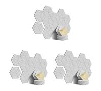 Niniang - Juego de 36 espumas acústicas, paneles autoadhesivos, aislamiento acústico y tratamiento acústico (gris)