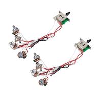 Niniang - Lote de 2 botes para guitarra precable, 1 volumen, 2 tonalites control, interruptor de 5 vías, 3-500 K