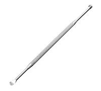 Niniang Palillo de oído de acero inoxidable cerumen prelevement Cureta limpiador de oído herramienta de cuidado de oído plata (tipo 1)