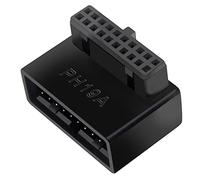Niniang PH19A USB 3.0 Cabecera Interna USB3.0 Enchufe 19/20P Convertidor Adaptador 90 Grados para Placa base de ordenador