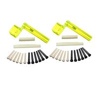 Niniang - Sillín de tuerca de guitarra acústica con 6 cuerdas + 4 bobinadora de cuerdas + kit de de puente 24 x