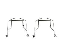 Niniang - Soporte para cuello de armónica (2 unidades, 10 orificios, arpa, color azul y boca, soporte para órganos, soporte de armónica, color plateado