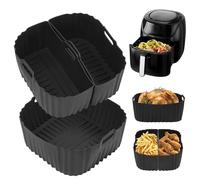 Ninipie 3PCS Molde de Silicona Accesorios Freidora de Aire para Russell Hobbs Air Fryer xxL 8L, Reutilizable Molde Silicona Air Fryer para Russell Hobbs 8L SatisFry 27170-56 Silicone Liners