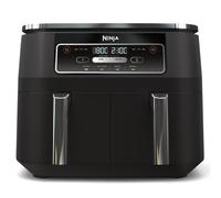 Ninja Foodi Dual Zone Freidora de aire digital con 2 cajones, 7,6 l, 4 en 1, freír con aire, gratinar, asar y recalentar, antiadherente, cestas y rejillas aptas para lavavajillas, negro, AF200EU