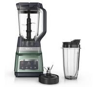 Ninja Batidora 2 en 1, 3 programas automáticos (mezcla, mezcla máxima, triturado) y 4 ajustes manuales, jarra 2,1 l y vaso 700 ml, 1200 W, piezas aptas lavavajillas, Auto-iQ, oliva BN750EUGN1BRN