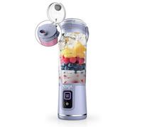 Ninja Blast - Batidora portátil, inalámbrica, recipiente de 18 onzas, licuadora personal para batidos y batidos, sin BPA, tapa a prueba de fugas y boquilla para sorber, recargable por USB-C, piezas