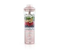 Ninja Blast Max Batidora portátil de 570 ml con batería recargable, vaso para mezclas y tapa antigoteo para hacer smoothies, batidos de proteínas, picar hielo y fruta congelada, rosa polvo, BC251EUPK