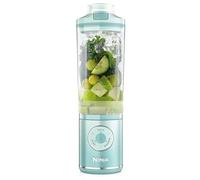 Ninja Blast Max Batidora portátil de 570 ml con batería recargable, vaso para mezclas y tapa antigoteo para hacer smoothies, batidos de proteínas, picar hielo y fruta congelada, aguamarina, BC251EUMT