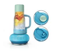 Ninja BlendBoss Batidora con vaso portátil, batidora individual con vaso extraíble, 3 preajustes automáticos, color frambuesa azul DB351EUBL