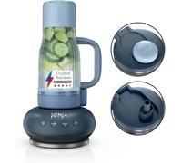 Ninja BlendBoss - Licuadora con vaso portátil, licuadora personal con vaso de viaje extraíble, 3 modos preestablecidos automáticamente, Cyberspace DB351UKCY