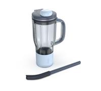 Ninja BlendBoss vaso de viaje con tapa, compatible con la batidora Ninja BlendBoss, apto para portavasos, tapa con boquilla y pajita extraíble, apto para el lavavajillas, ciberespacio XSKDB324LSCY
