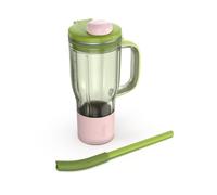 Ninja BlendBoss vaso de viaje con tapa, compatible con la batidora Ninja BlendBoss, apto para portavasos, tapa con boquilla y pajita extraíble, apto para el lavavajillas, sandía XSKDB324LSGN