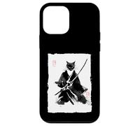Ninja Cat Samurai Pintura de tinta japonesa Sumi-e Vintage Carcasa para iPhone 12 mini