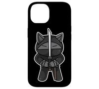 Ninja Cat Swordfighter Kawaii Artes Marciales Karate Ninjutsu Carcasa para iPhone 14