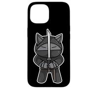 Ninja Cat Swordfighter Kawaii Artes Marciales Karate Ninjutsu Carcasa para iPhone 15