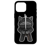 Ninja Cat Swordfighter Kawaii Artes Marciales Karate Ninjutsu Carcasa para iPhone 16 Pro MAX