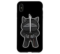 Ninja Cat Swordfighter Kawaii Artes Marciales Karate Ninjutsu Carcasa para iPhone XS MAX