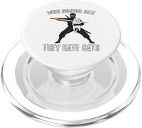 Ninja con Gato Cuando Alguien Dice Que Odia a los Gatos PopSockets PopGrip para MagSafe