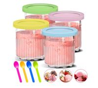 Ninja CREAMi Deluxe Máquina de Helados Creami, Juego de 4 Contenedores con Tapa para Máquina de Helados NC501EU