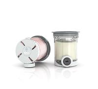 Ninja CREAMi Pints - Paquete de 2, compatible con máquinas de helado y servicio suave Swirl Series NC700, sin BPA y apto para lavavajillas, tapas grises, XSK7PNTLD2, plástico, transparente