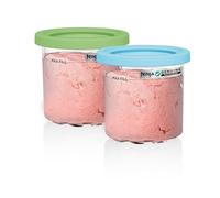 Ninja CREAMi Pints XSKPLID2CD - Pintas Ninja originales, sin BPA y aptas para lavavajillas, tapas de color, 1 pinta cada una, 2 unidades, compatible con máquinas de helado CREAMi Series NC299AMZ y