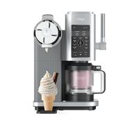 Ninja CREAMi Scoop & Swirl máquina de helados y máquina de yogurt helado con 2 tarrinas, 13 funciones, prepara helado, helado cremoso, gelato, sorbete, batido y más, opción de extras, Plata, NC701EU