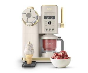 Ninja CREAMi Scoop & Swirl, Heladera, Piedra/dorado, NC701EUSTGD