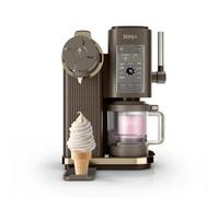 Ninja CREAMi Scoop & Swirl Máquina de helados con 2 recipientes, 13 funciones, para helado, helado suave, gelato, sorbete, batidos y más, con función Mix-In para añadir extras, Moca, NC701EUBR