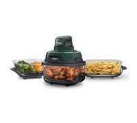 Ninja CRISPi Freidora de aire portátil 4 en 1, 3,8L/ 2,3L/ 1,4L : Freír con aire, Asar, Mantener la temperatura, Dorar. Compacta, 6 raciones, 3 recipientes de cristal y tapas, 1700 W Verde FN103EUGN