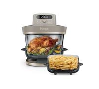 Ninja CRISPi PRO XL, Freidora de Aire, Dorado Piedra, AS090EUSD | 5 Funciones de Cocción Predefinidas, Recipientes de Cocción de Cristal CleanCrisp de 5,7 y 2,3 L y Tapas para Almacenamiento