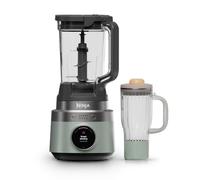 Ninja CrushBOSS Batidora estándar y de vaso portátil 2 en 1, 1200 W, SmoothSense, 3 preajustes inteligentes, jarra XL 2,1 l, vaso de viaje BlendBOSS 710 ml, tritura hielo, verde musgo, LB301EUGN1