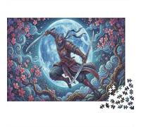 Ninja de la Luz de la Luna Puzzle De Madera 500 Piezas Adultos Y Niños,14 Años+,Deco Pared,Regalo Ideal,Rompecabezas,Madera,Anti-estrés,Relax,Desafío,Reto,Educativo (52x38cm)