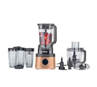 Ninja Detect Power Pro Batidora y Procesador de alimentos 3 en 1 (1200W), vaso de 680 ml y cuchilla para masa, ideal para mezclar, picar y batir, negro/cobre, TB401EUCP