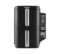 Ninja Double Stack, Freidora de Aire con 2 Cajones Verticales, Negro | 6 Funciones de Cocción y 4 Niveles de Cocción Simultánea, Capacidad de 7,6 L con 2 Rejillas Incluidas, SL300EU