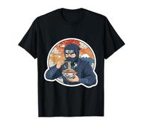 Ninja Eating Ramen Noodles Lover Traditional Japanese Art Camiseta