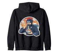 Ninja Eating Ramen Noodles Lover Traditional Japanese Art Sudadera con Capucha