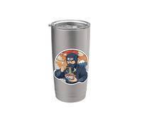 Ninja Eating Ramen Noodles Lover Traditional Japanese Art Vaso térmico de acero inoxidable de doble pared