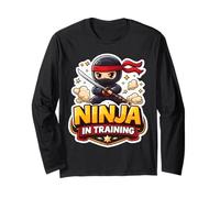 Ninja En Entrenamiento Artes Marciales Karate Taekwondo Estudiante Niños Manga Larga