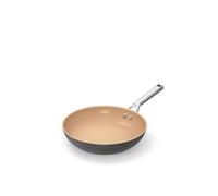 Ninja Extended Life CW90024UK - Sartén de cerámica de 24 cm, antiadherente (sin PFA, PFOA, plomo o cadmio), compatible con inducción, mango de acero inoxidable, apta para horno hasta 285 °C, terracota