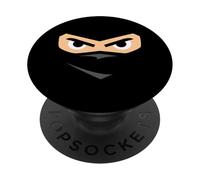 Ninja Eyes & Face in The Shadows Halloween Party Costume PopSockets PopGrip Adhesivo