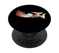 Ninja Eyes & Face in The Shadows Halloween Party Costume PopSockets PopGrip Adhesivo