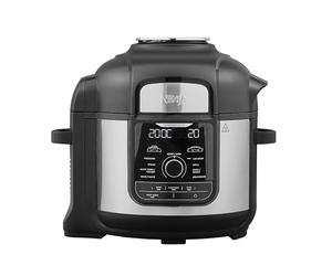Ninja Foodi MAX Olla eléctrica multifunción, 7,5 l, 9 funciones de cocción, Olla a presión, Freír con aire, Cocción lenta, Parrilla y más, en acero galvanizado y negro, OP500EU