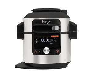 Ninja Foodi MAX Olla eléctrica multifunción con SmartLid, 7,5 l, 12 funciones de cocción en 1, Olla a presión, Freír con aire, Cocción lenta y más, acero inoxidable, OL650EU